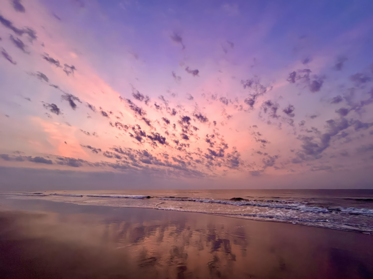 Purple Glimmer coastal sunrise photograph