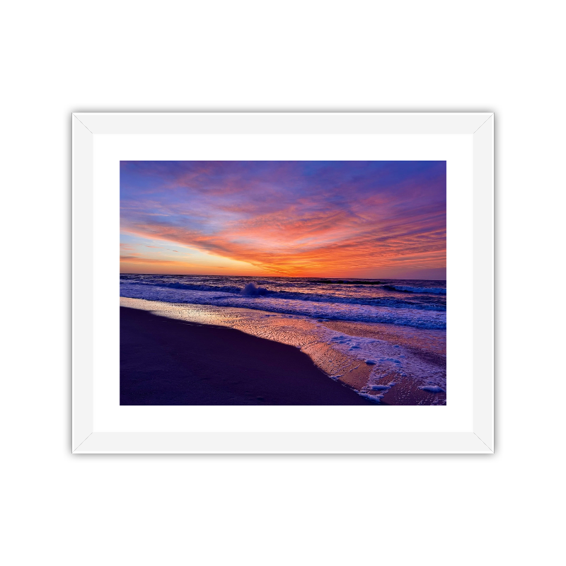 Soft Morning Sky — giclée print in white frame