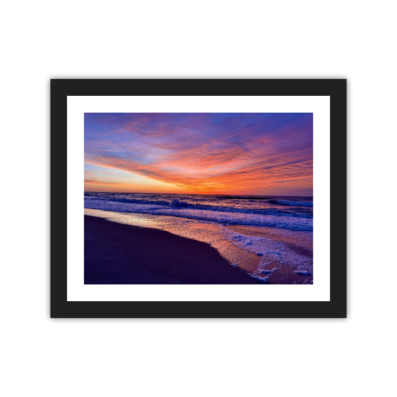 Soft Morning Sky — giclée print in white frame