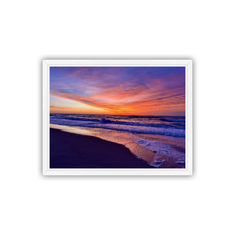 Soft Morning Sky — metal print in white frame