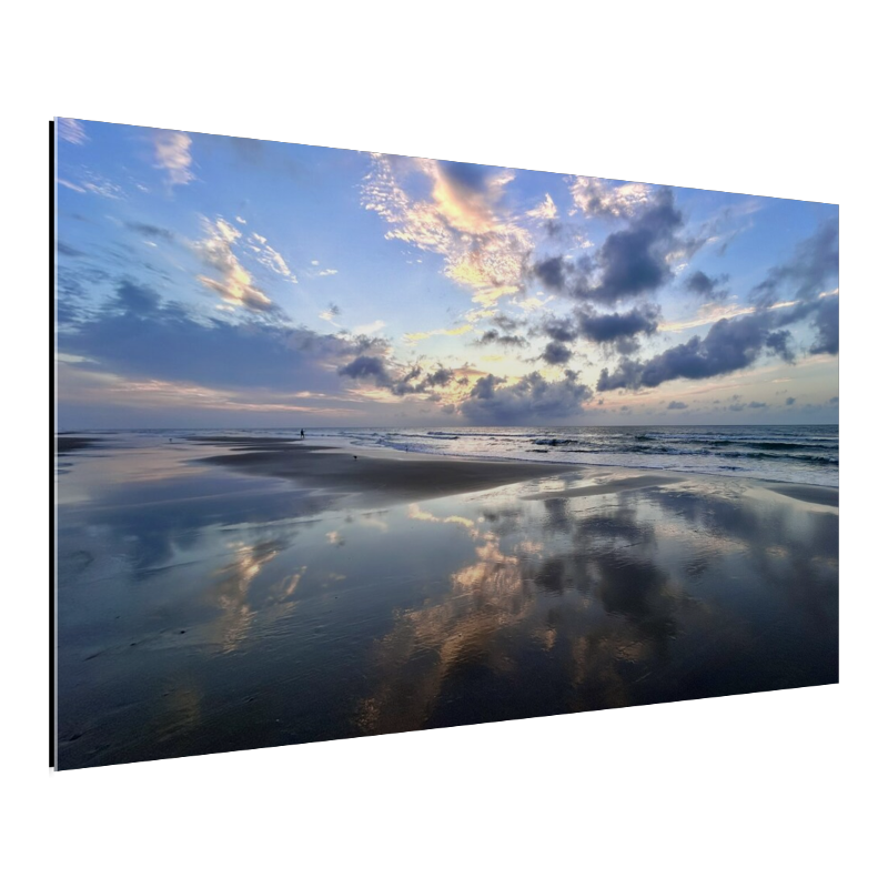 Soft Morning Sky — Kure Beach, NC — Metal Print